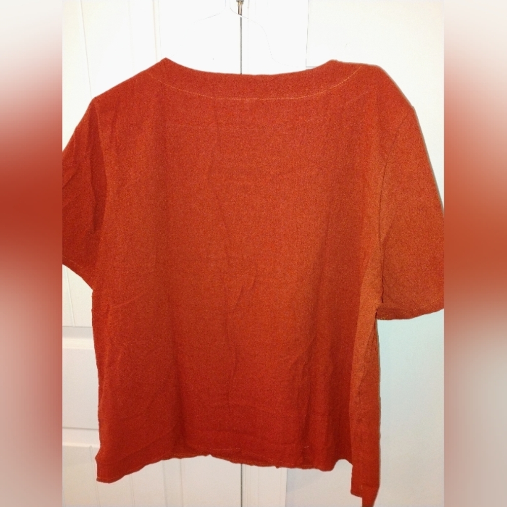 Women's Plus Size  Rust Top 3X New - Picture 4 of 4